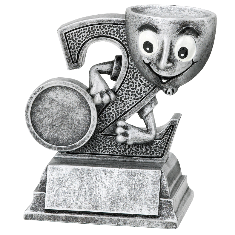 Kinder Pokal 1,2,3 FG731 - Silber Matt / 9.5 cm