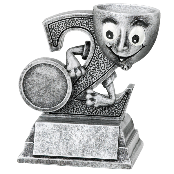 Kinder Pokal 1,2,3 FG731 - Silber Matt / 9.5 cm