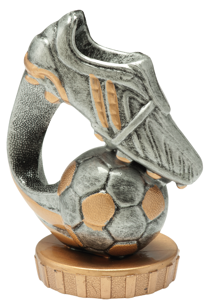 Holz Trophäe Fußball FX005/P005 - Auswahl Grau / 23 cm