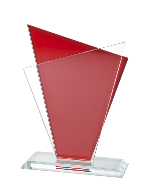 Glas Pokal Blau GL.051-L oder Rot GL.052-L - Rot / 19.5 cm / Laser-Gravur