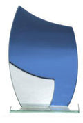 Glas Pokal Blau 8808 - Lasergravur