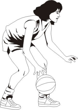 Gravur Vorlage Basketball Frau