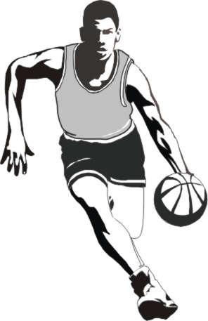 Gravur Vorlage Basketball Mann