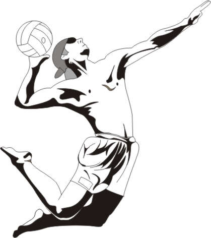 Gravur Vorlage Volleyball