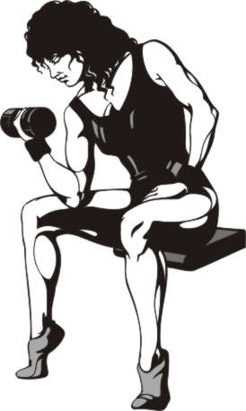 Gravur Vorlage Bodybuilding Frau