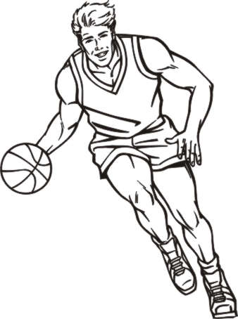 Gravur Vorlage Basketball Mann