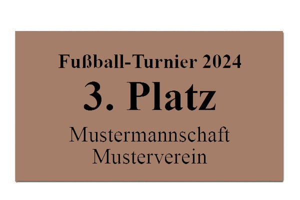 Gravurschild Bronze selbstklebend - Bronze / 50 x 20 mm