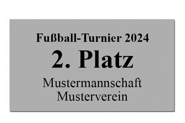 Gravurschild Silber selbstklebend - Silber / 50 x 20 mm