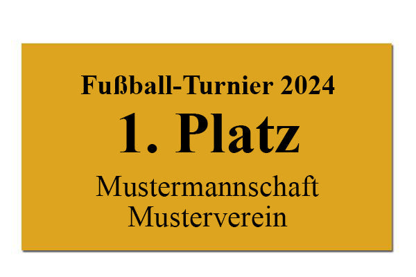 Gravurschild Gold selbstklebend - Gold / 60 x 20 mm