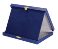 Teller Etui Blau Aufsteller rechteckig
