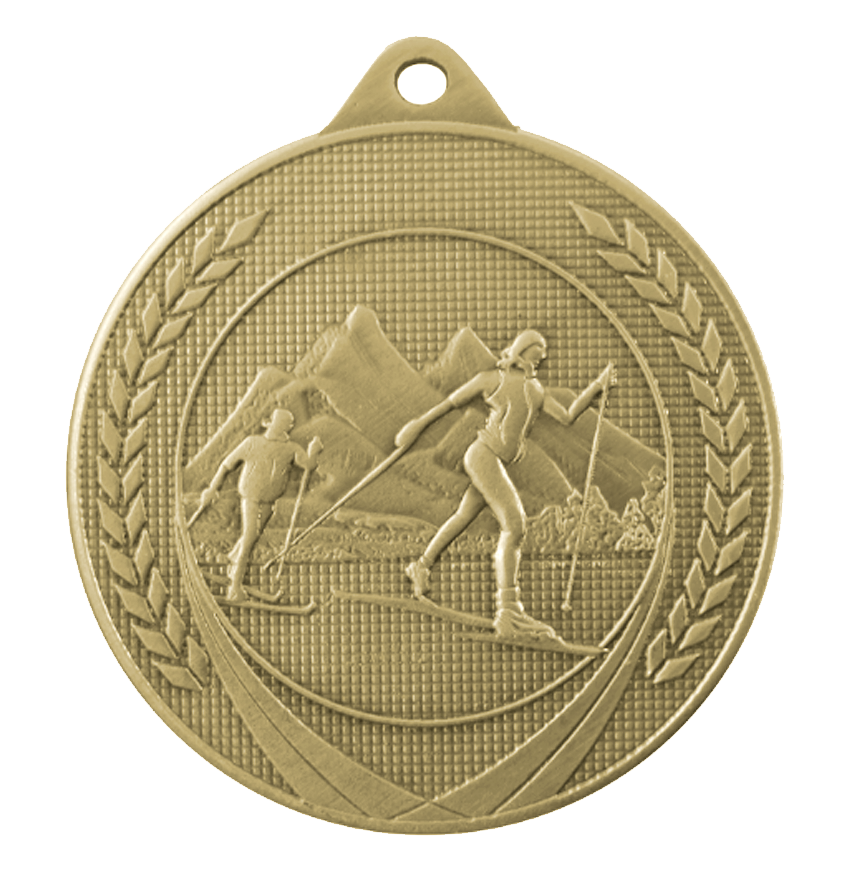 Medaille 645 Ski Langlauf Ø 50 mm - Gold / 50 mm