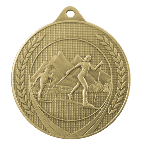 Medaille 645 Ski Langlauf Ø 50 mm - Gold / 50 mm