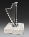 Instrument aus Reinzinn Miniatur Harfe