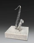 Instrument aus Reinzinn Miniatur Saxophon