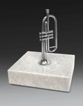 Instrument aus Reinzinn Miniatur Trompete