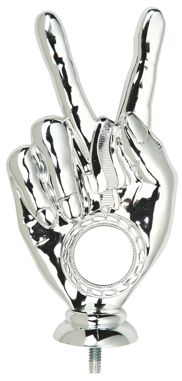 Mini Pokal Sieger Finger P110 - Silber / 17 cm