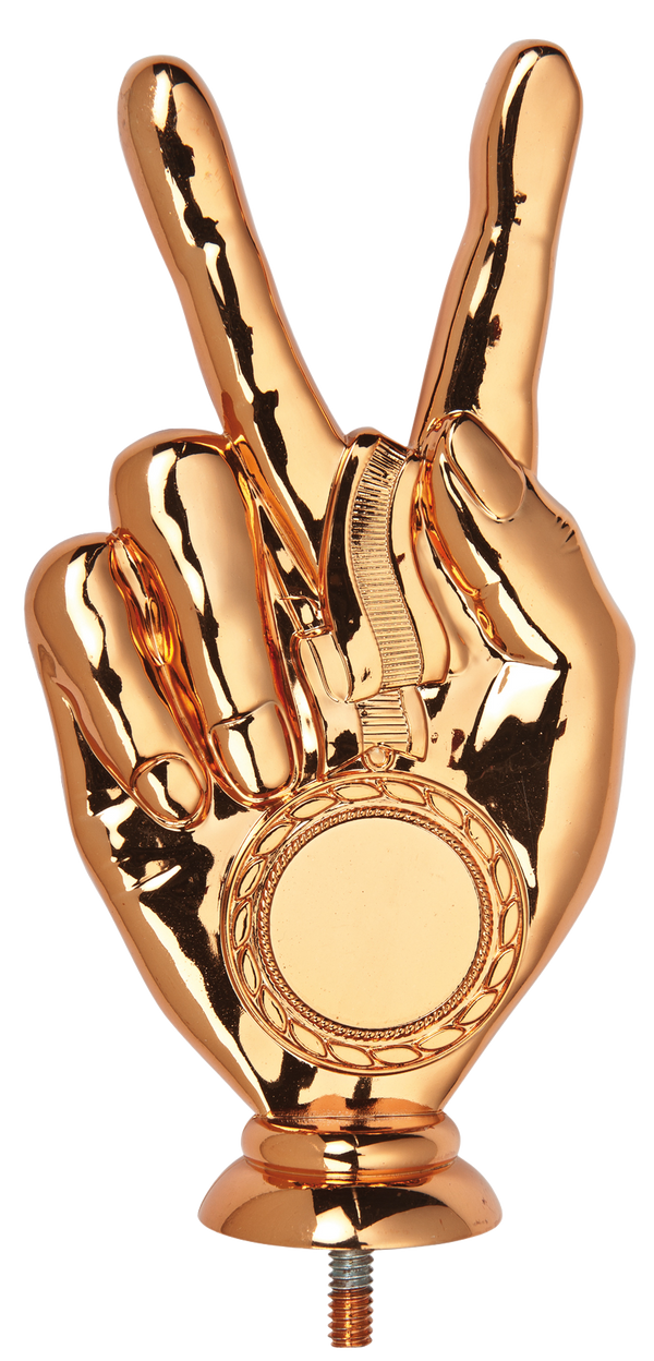 Mini Pokal Sieger Finger P110 - Bronze / 17 cm