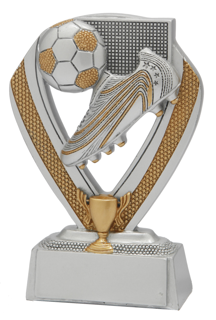Fußball Pokal 044 - Silber - Gold / 14cm / SM