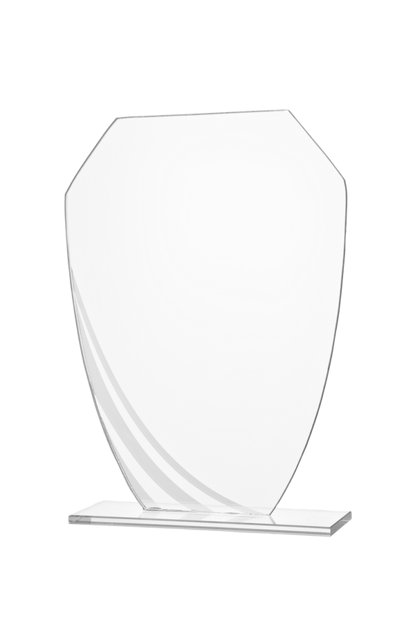 Glas Ständer W19x Schild & Emblem - 19.5 cm / Auswahl Weiß