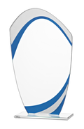 Glas Pokal Blau W55 - Lasergravur