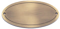 Messing oval mit Randgravur / M2