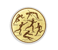 Glas Pokal 8805 blau Schild & Emblem - Silber Blau / 16 cm