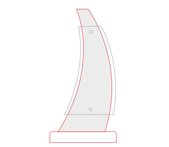 Acrylic Ice Wining Award 73501 - Laser-Gravur / Klar / 22 cm