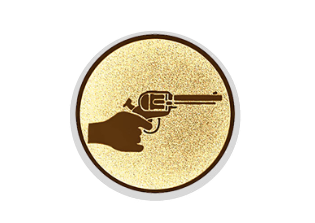 Glas Pokal 8805 blau Schild & Emblem - Silber Blau / 20 cm