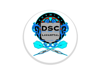 Glas Pokal 8805 blau Schild & Emblem - Silber Blau / 20 cm