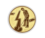 Glas Pokal 8805 blau Schild & Emblem - Silber Blau / 16 cm