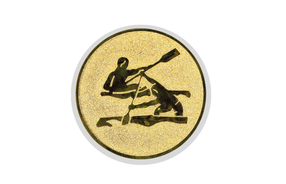 Glastrophäe 136-4 Schild & Emblem - 15 cm / Blau