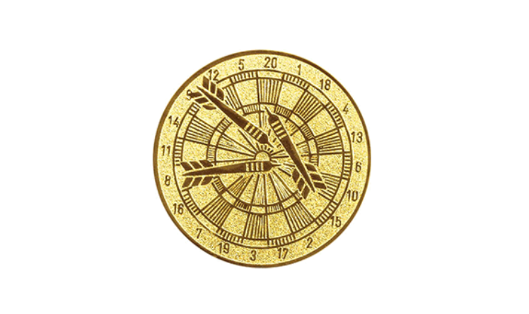 Glastrophäe 136-4 Schild & Emblem - 20 cm / Blau