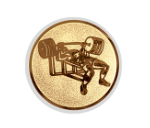 Glas Pokal 8805 blau Schild & Emblem - Silber Blau / 16 cm