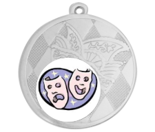 Karnevals Medaille D121 - 50 mm / Silber