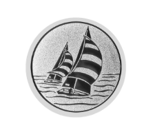 Glastrophäe 136-4 Schild & Emblem - 15 cm / Blau