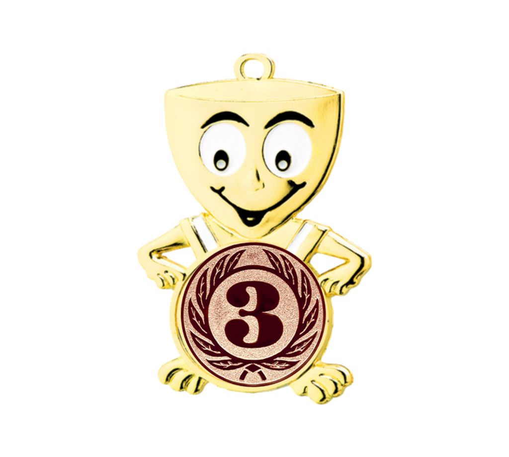 Kindermedaille Kid - Gold / 62x32x3 mm