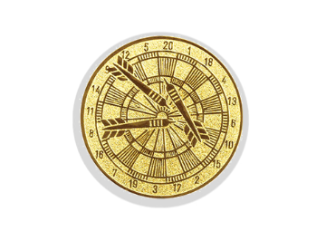 Glas Pokal 8805 blau Schild & Emblem - Silber Blau / 18 cm