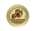 Glastrophäe 6825 Schild & Emblem - Gold / Transparent / 200x120mm