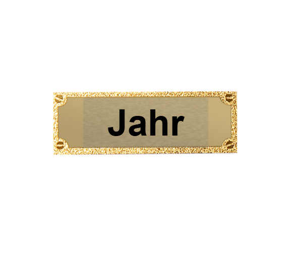 Gravurschild edel in Gold - Gold / 62 x 25 mm