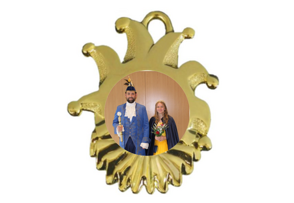 Karnevals Medaille ZM00165 - Gold / 60x50mm