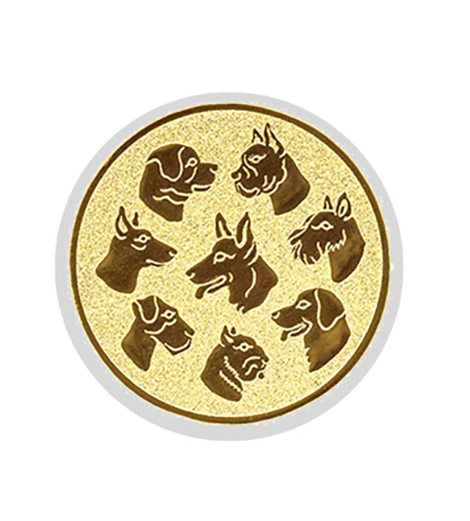 Glas Pokal 8805 blau Schild & Emblem - Silber Blau / 16 cm