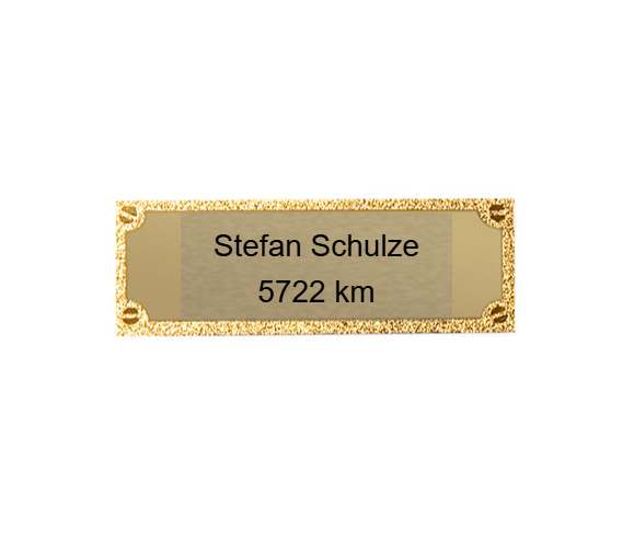 Gravurschild edel in Gold - Gold / 62 x 25 mm