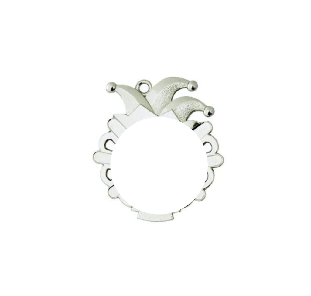 Karnevals Medaille D54-S - Silber / 50x56x2mm