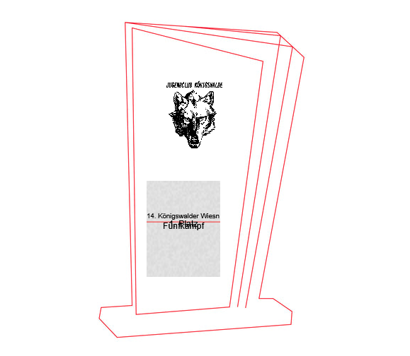 Glas Pokal 172-4 Lasergravur - 23 cm Gold / Laser-Gravur