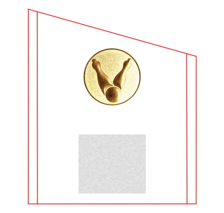 Jade-Glas Trophäe Gold 6768-L - Klar Gold / 18 cm / Laser-Gravur