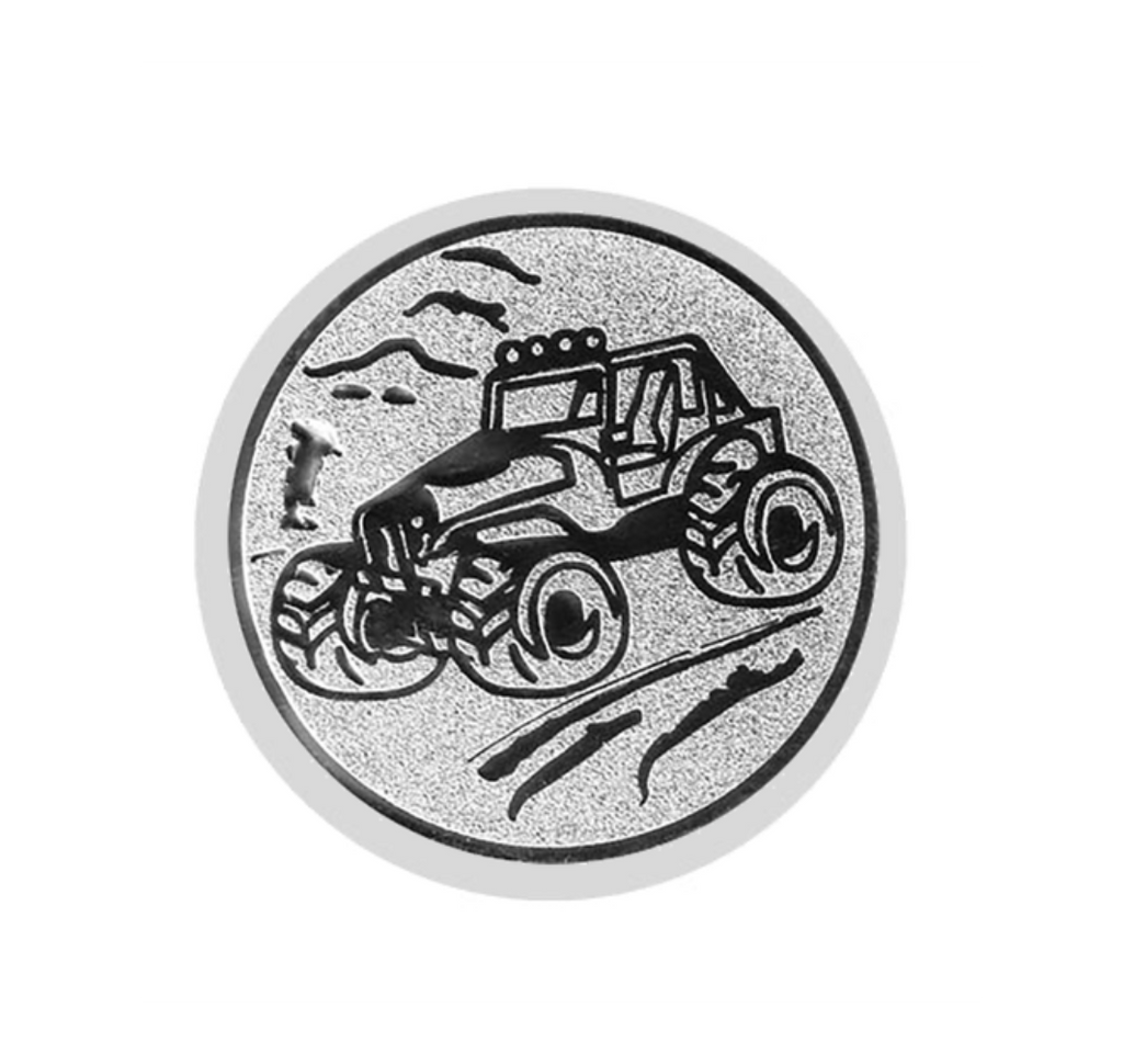 Glas Ständer W19x Schild & Emblem - 17.5 cm / Auswahl Rot