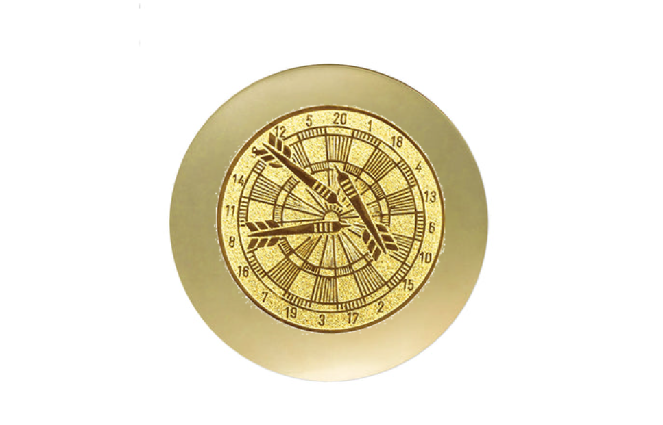 Glastrophäe 6825 Schild & Emblem - Gold / Transparent / 220x130mm