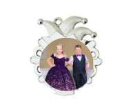 Karnevals Medaille D54-S - Silber / 50x56x2mm