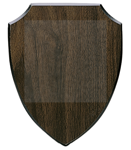 Holztafel Wappen H7 - Farbdruck - Braun / 200x255 mm