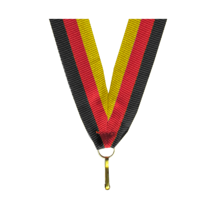 10er Pack Bänder Breite 22 mm / Länge ca. 400 mm - Schwarz/Rot/Gold / 22x400mm
